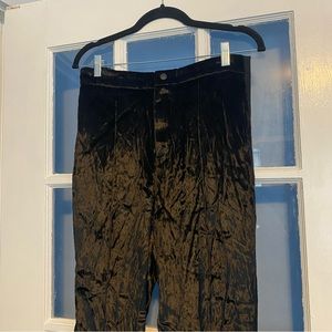 rag & bone Black Velvet Track Pants